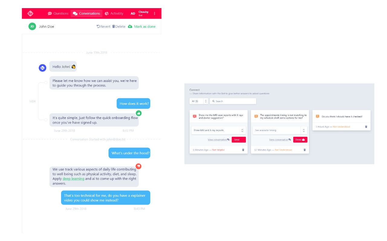 Final chat interface combining button/carousel input with free text